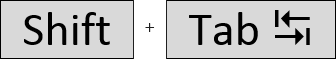 Клавиша Shift & Tab